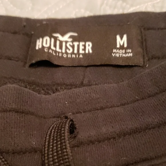 Junior's Black Joggers with White Stripe by Hollister - Picture 2 of 4